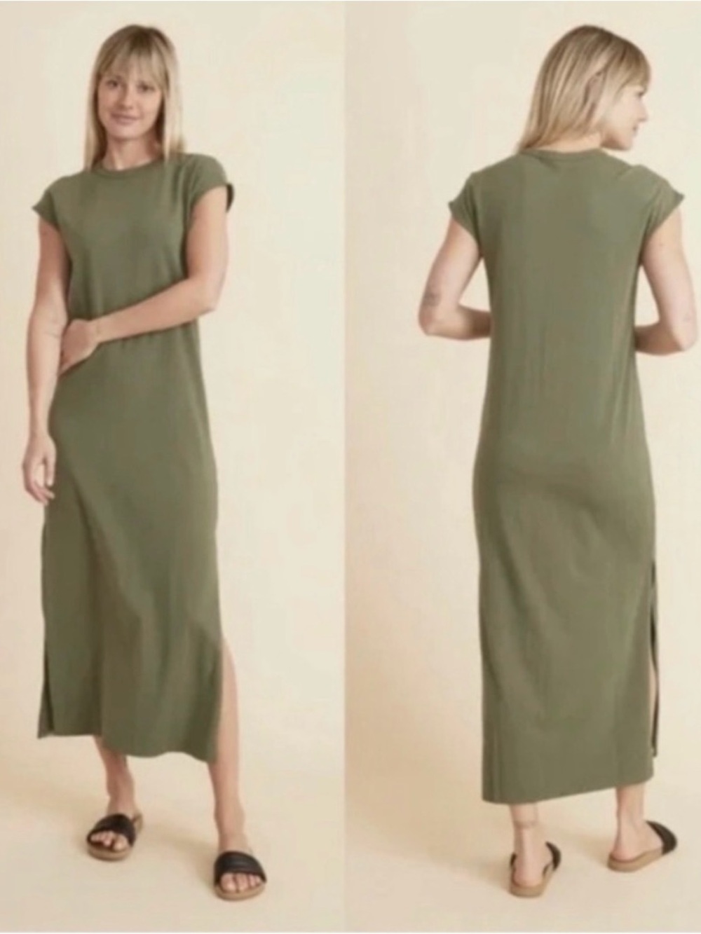 Marine Layer Taylor Maxi Dress XL Olive green
